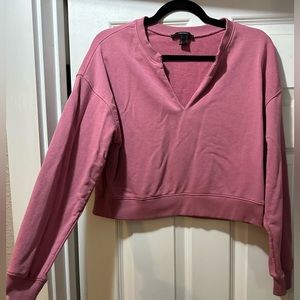 Forever 21 Womens Cropped Sweatshirt